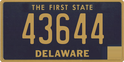 DE license plate 43644