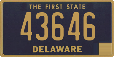 DE license plate 43646