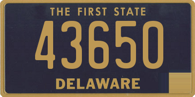 DE license plate 43650