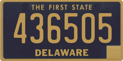 DE license plate 436505