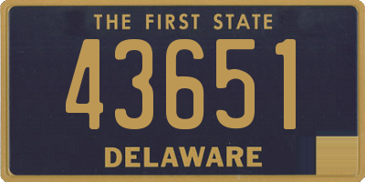 DE license plate 43651