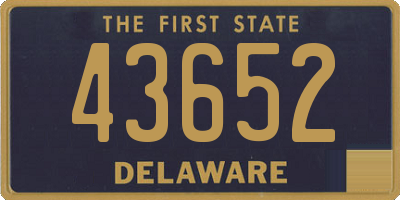 DE license plate 43652