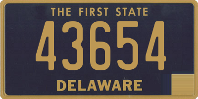 DE license plate 43654