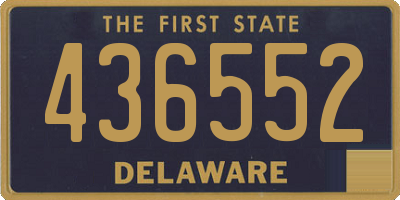 DE license plate 436552