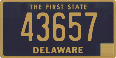 DE license plate 43657