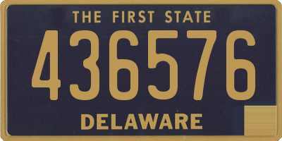 DE license plate 436576