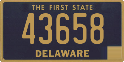 DE license plate 43658