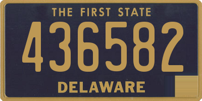 DE license plate 436582