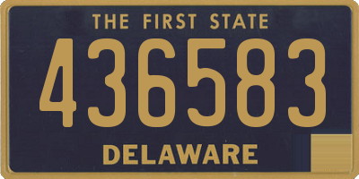 DE license plate 436583