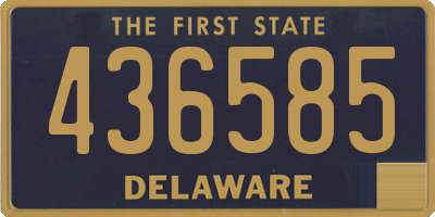 DE license plate 436585