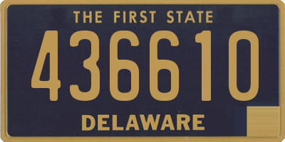 DE license plate 436610