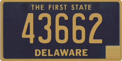 DE license plate 43662