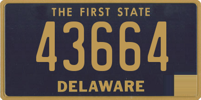 DE license plate 43664