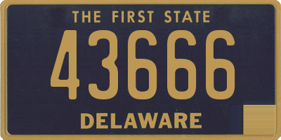 DE license plate 43666