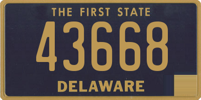 DE license plate 43668