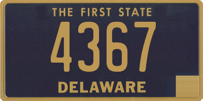 DE license plate 4367