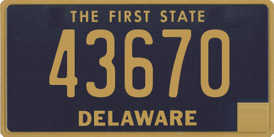 DE license plate 43670