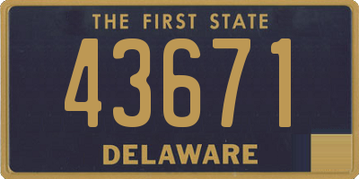 DE license plate 43671