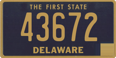 DE license plate 43672