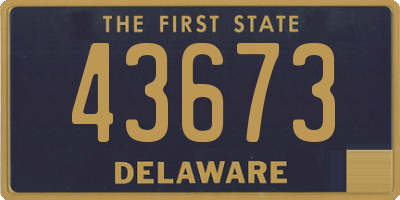 DE license plate 43673