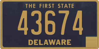 DE license plate 43674