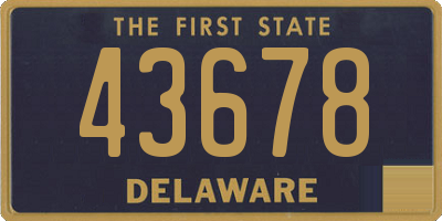 DE license plate 43678