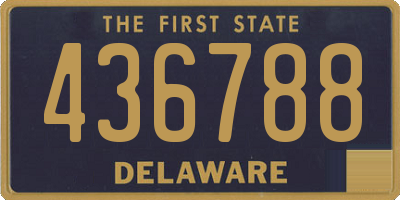 DE license plate 436788