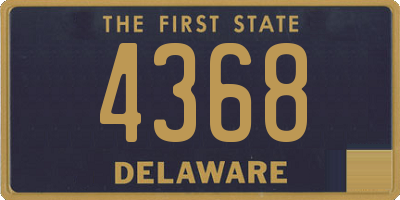 DE license plate 4368