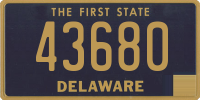 DE license plate 43680