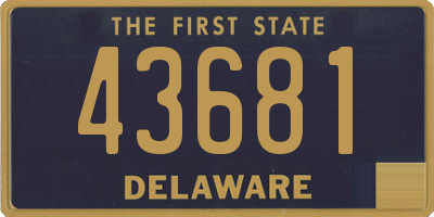 DE license plate 43681