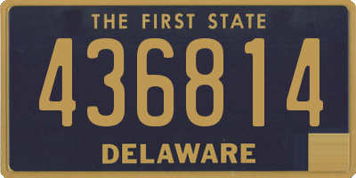 DE license plate 436814