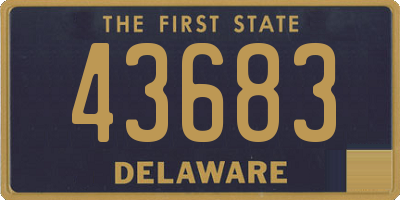 DE license plate 43683