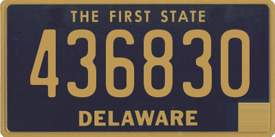 DE license plate 436830
