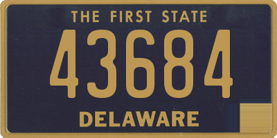 DE license plate 43684