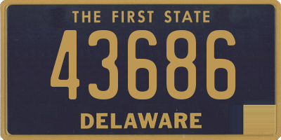 DE license plate 43686