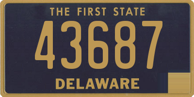 DE license plate 43687