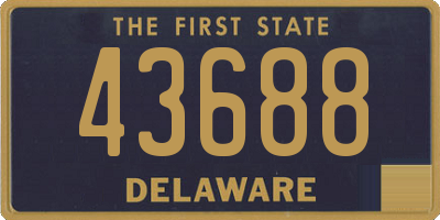 DE license plate 43688