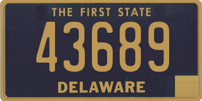 DE license plate 43689