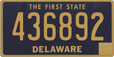 DE license plate 436892