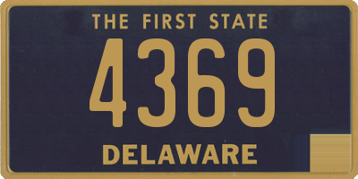 DE license plate 4369