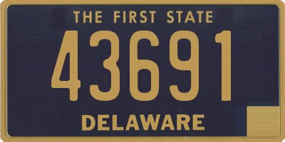 DE license plate 43691