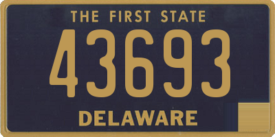 DE license plate 43693