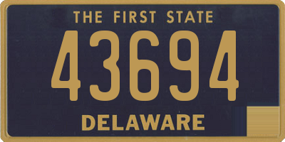 DE license plate 43694