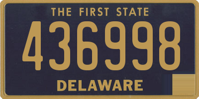 DE license plate 436998