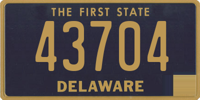 DE license plate 43704