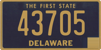 DE license plate 43705