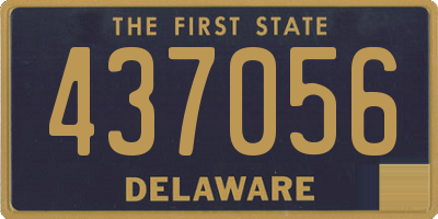 DE license plate 437056