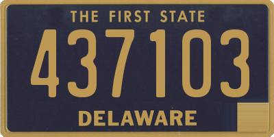 DE license plate 437103