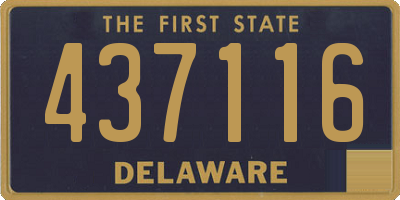 DE license plate 437116