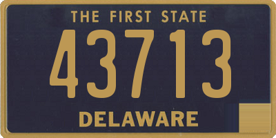DE license plate 43713